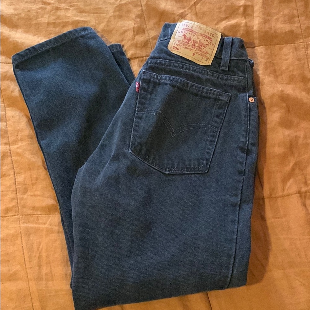 Vintage Levi's Black Relaxed Jeans Classic Denim Style